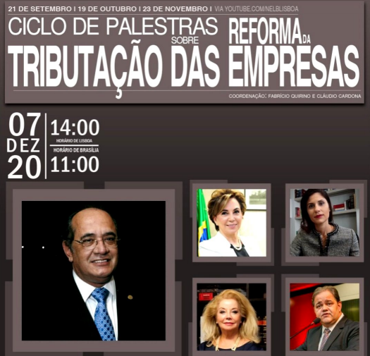 Inscrições | Ciclo de Palestras sobre a Reforma da Tributação das Empresas | 4ª Edição