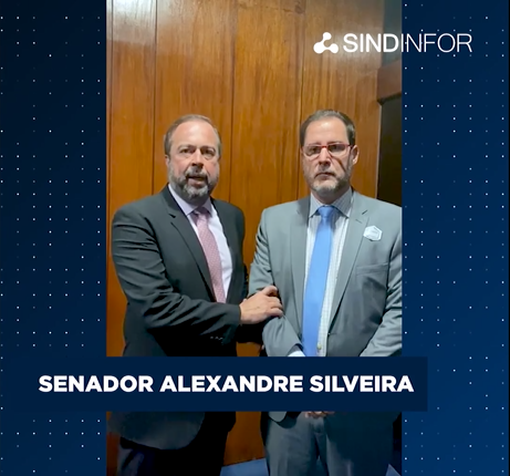 Novo Líder do Governo Federal no Senado envia mensagem de apoio ao setor de TI em encontro com Presidente do Sindinfor